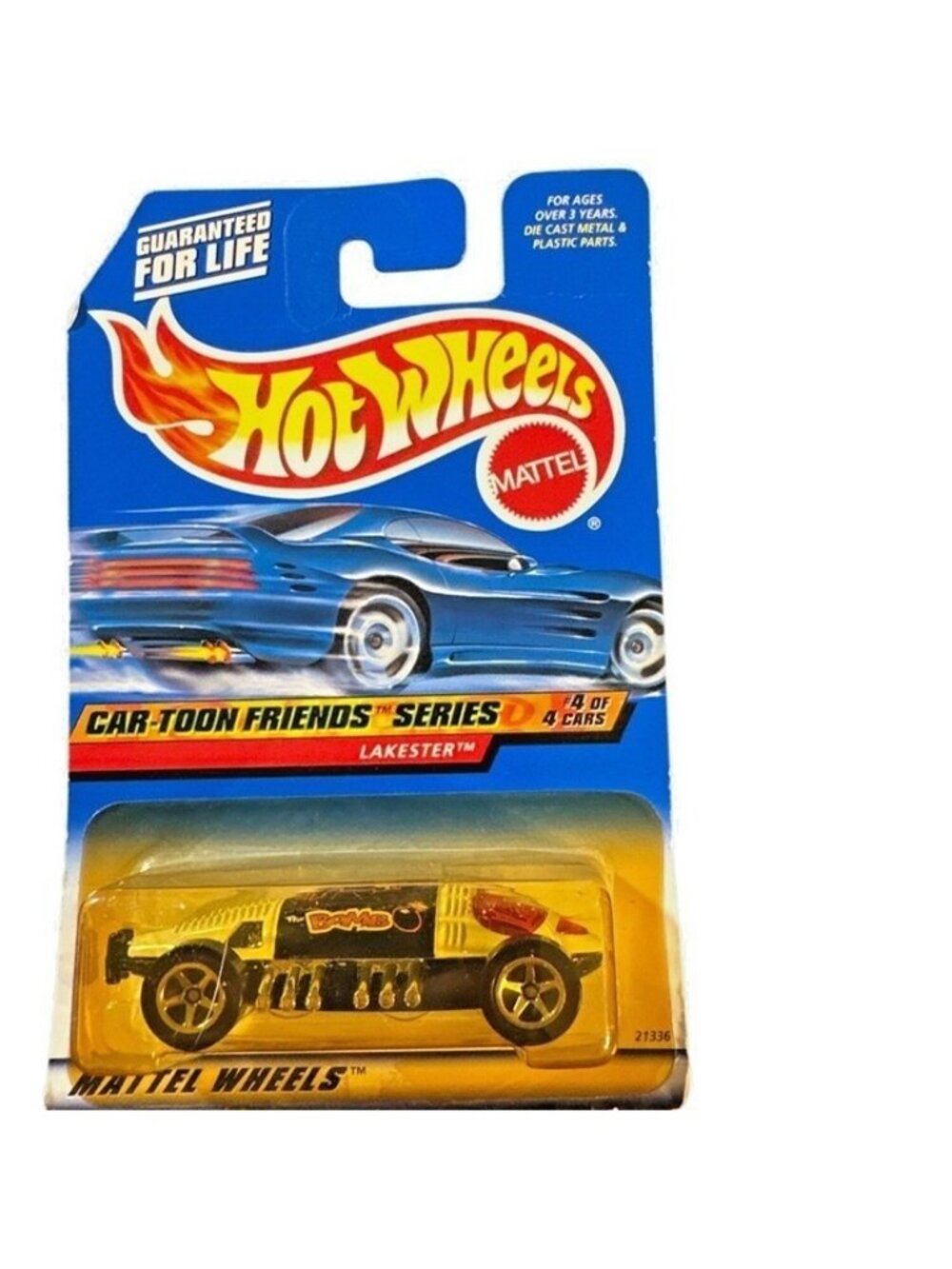 Vintage Die Cast Hot Wheels Mattel 1999 Car-Toon Friends Series 4/4 Lakester Car